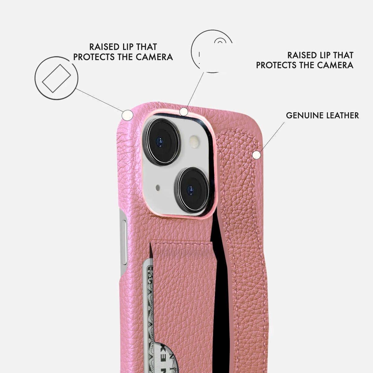 iPhone 13 Leather Case — Ashe Handle Cardholder