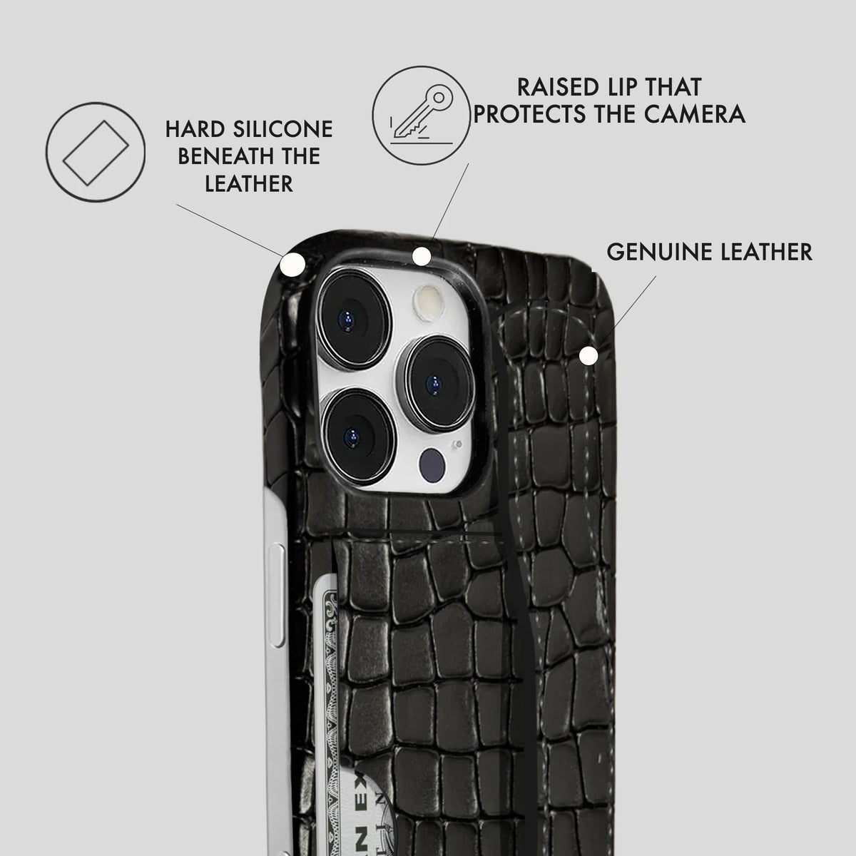iPhone 16 Pro Max Leather Case — Lusso Handle Cardholder