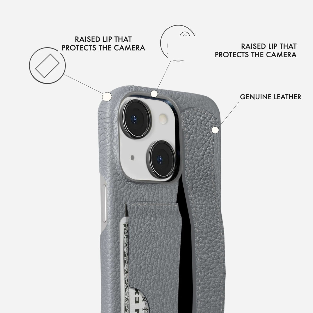 iPhone 13 Leather Case — Ashe Handle Cardholder