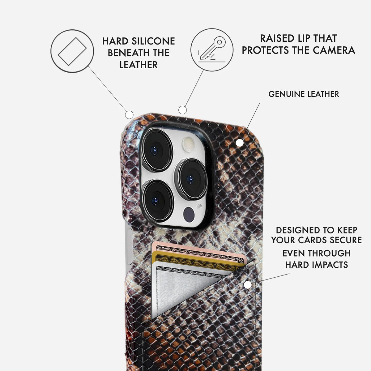 iPhone 13 Pro Max Leather Case — Elise Cardholder