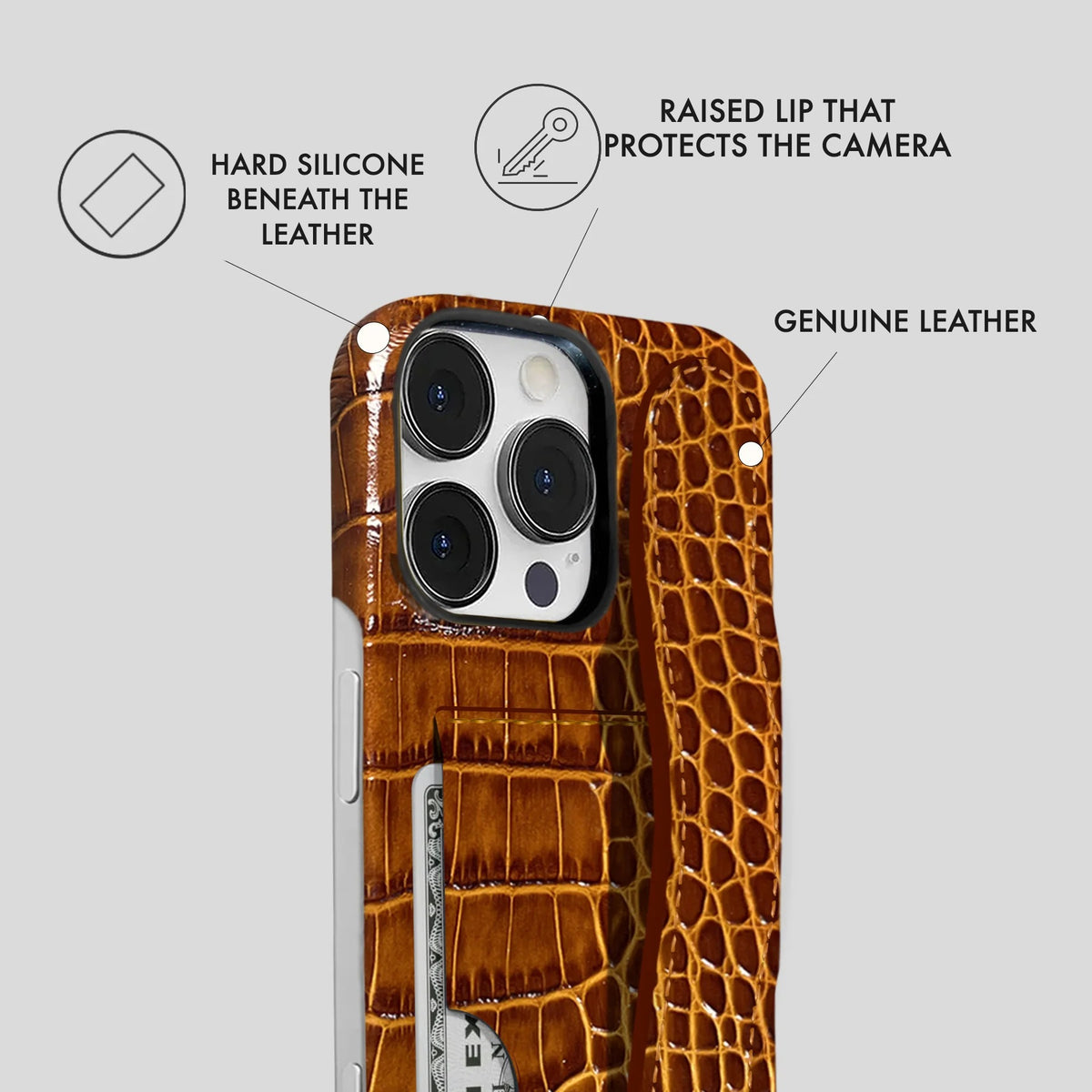iPhone 16 Pro Max Leather Case — Neo Handle Cardholder