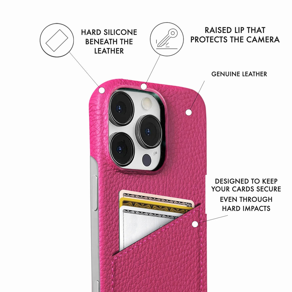 iPhone 16 Pro Leather Case — Ashe Cardholder