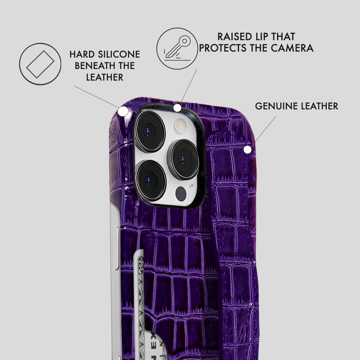 iPhone 16 Pro Max Leather Case — Vega Handle Cardholder