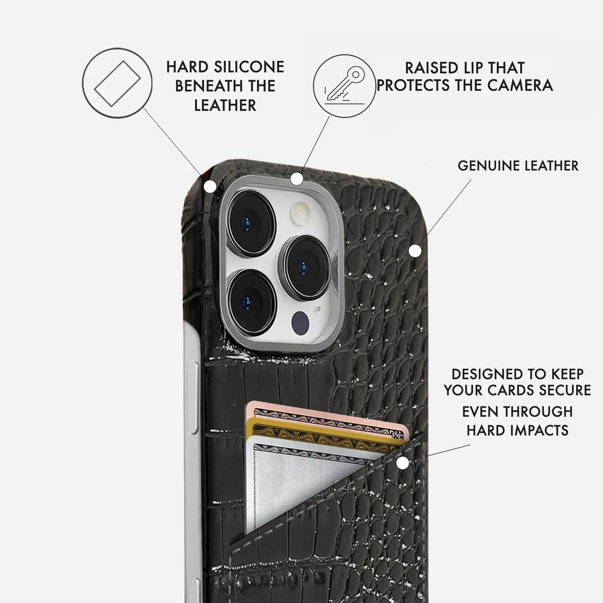 iPhone 16 Pro Leather Case — Neo Cardholder