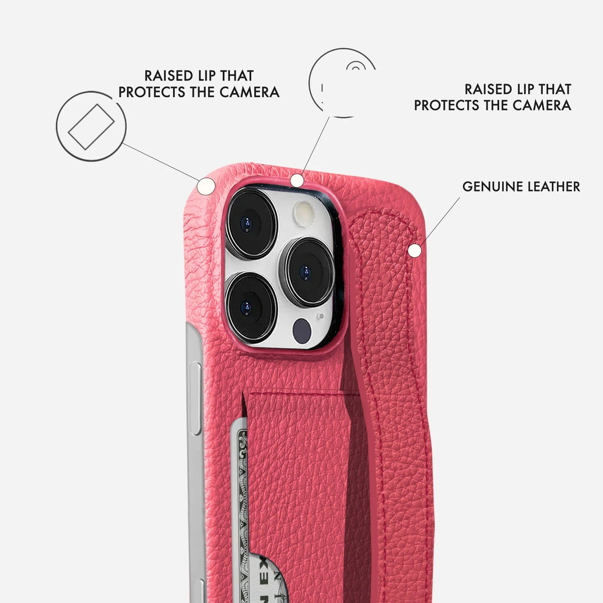 iPhone 13 Pro Leather Case — Ashe Handle Cardholder