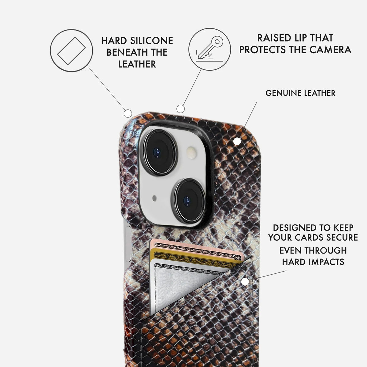 iPhone 14 Plus Leather Case — Elise Cardholder