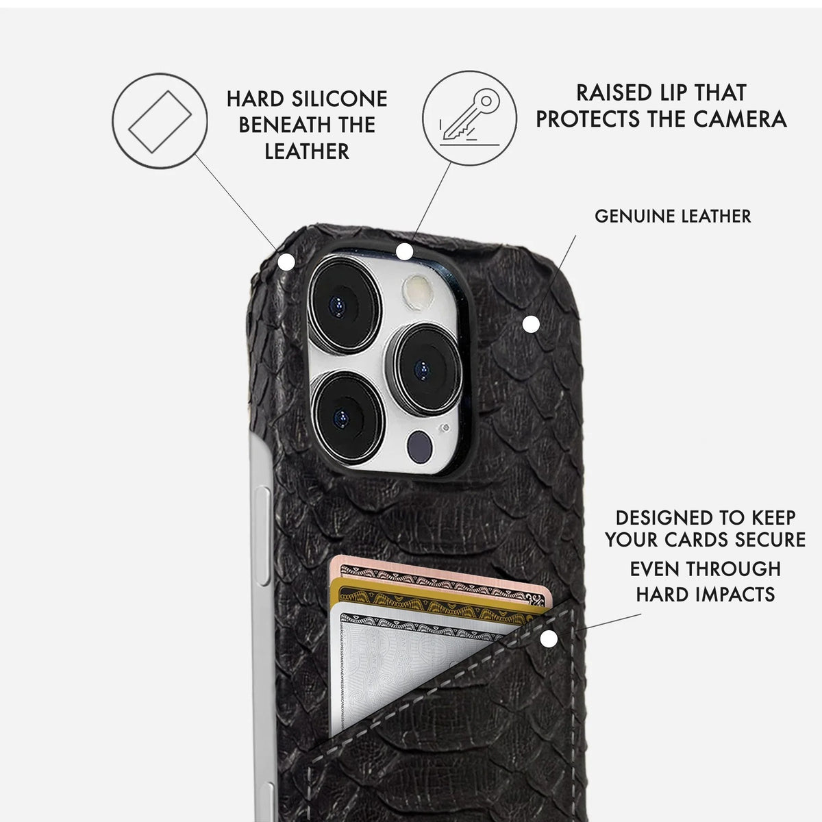 iPhone 16 Pro Max Leather Case — Piton Cardholder