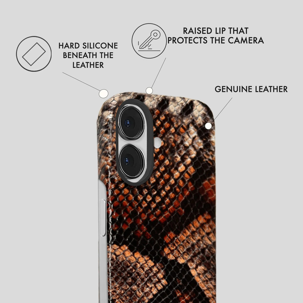 iPhone 16 Plus Leather Case — Elise