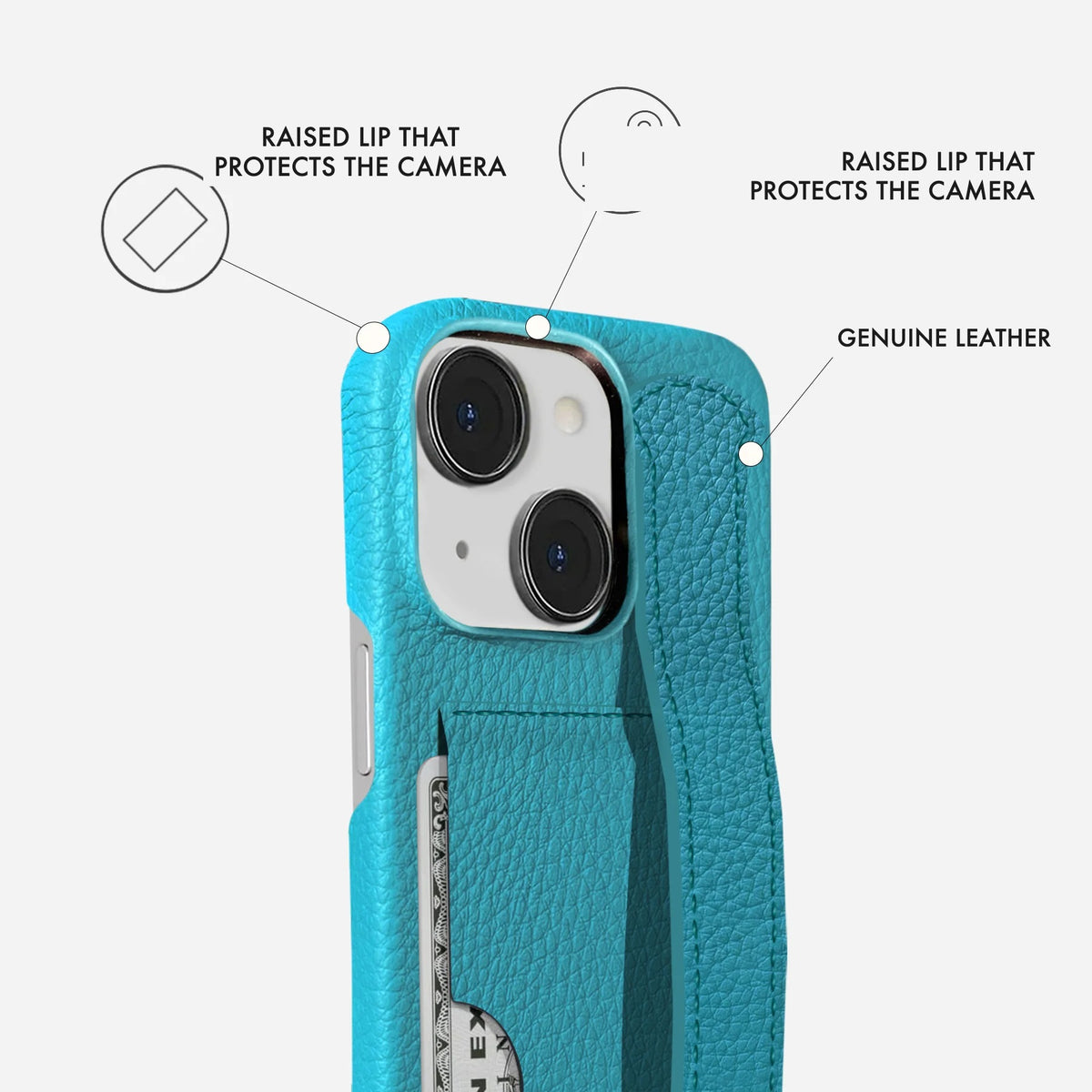 iPhone 13 Leather Case — Ashe Handle Cardholder