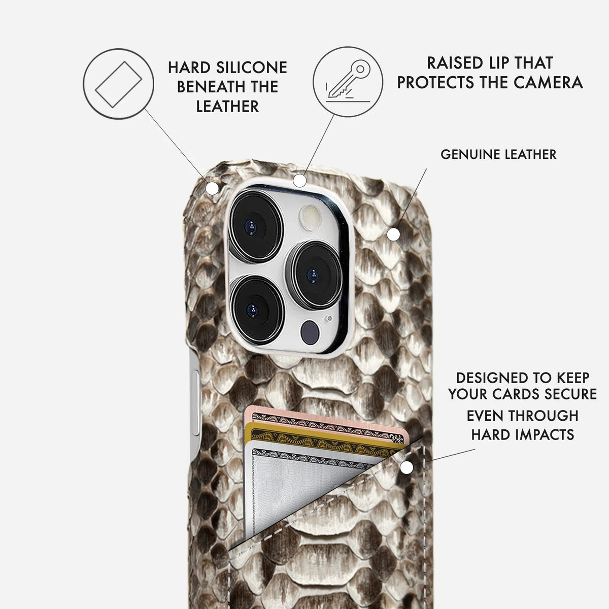 iPhone 13 Pro Max Leather Case — Piton Cardholder