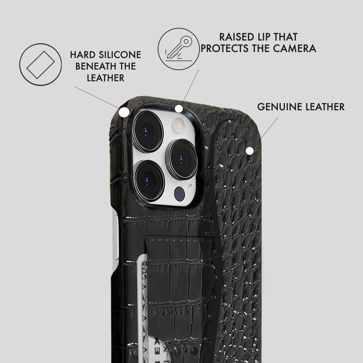 iPhone 13 Pro Max Leather Case — Neo Handle Cardholder