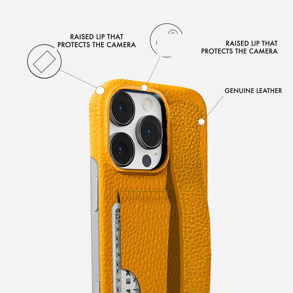 iPhone 15 Pro Max Leather Case — Ashe Handle Cardholder