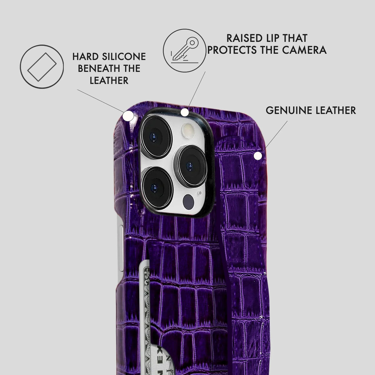 iPhone 13 Pro Max Leather Case — Vega Handle Cardholder