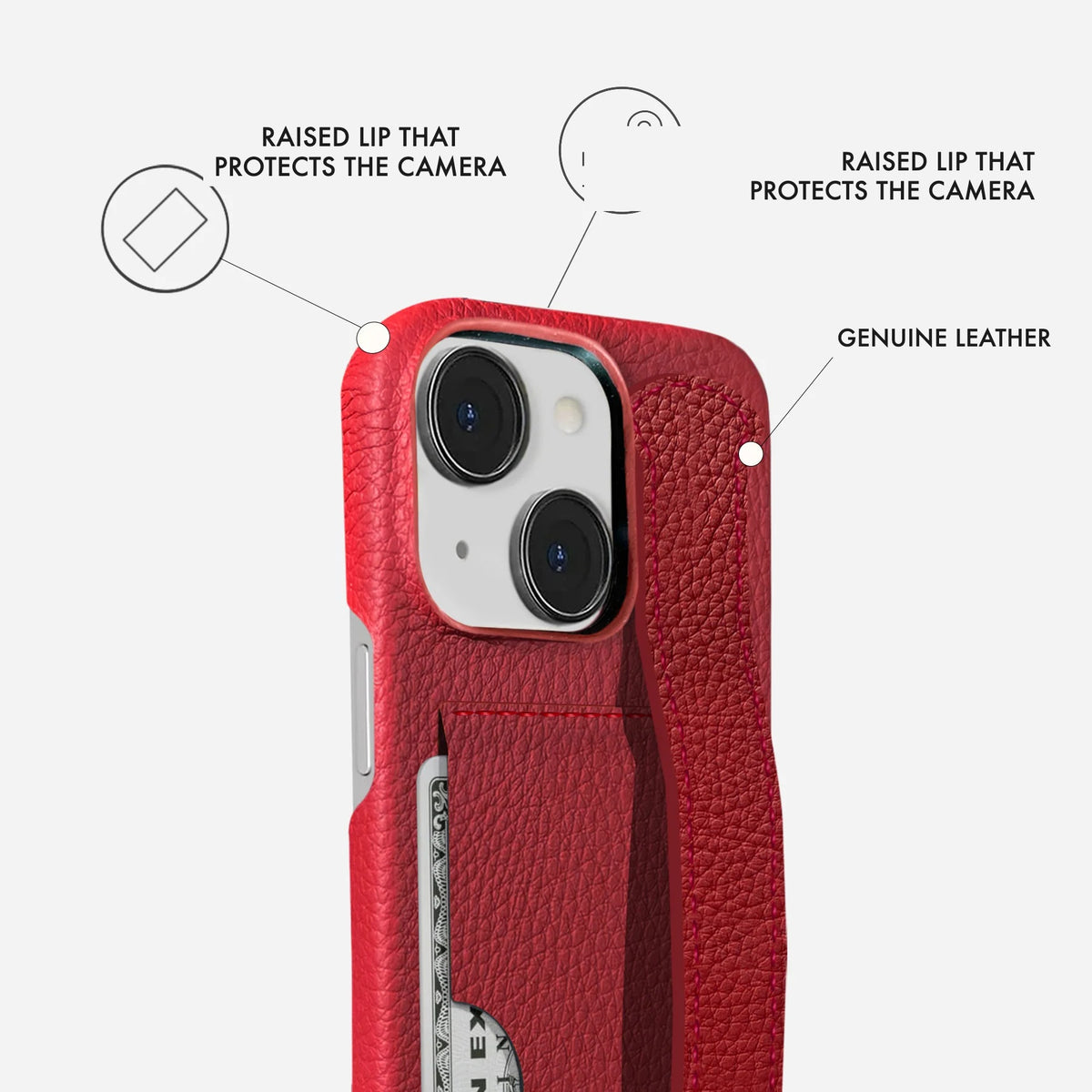 iPhone 13 Leather Case — Ashe Handle Cardholder