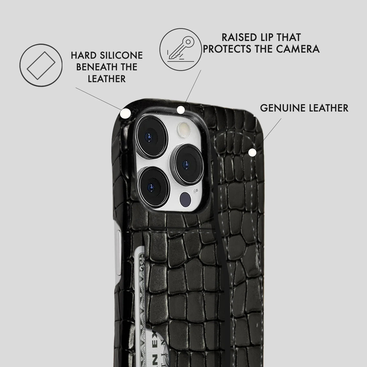 iPhone 13 Pro Leather Case — Lusso Handle Cardholder
