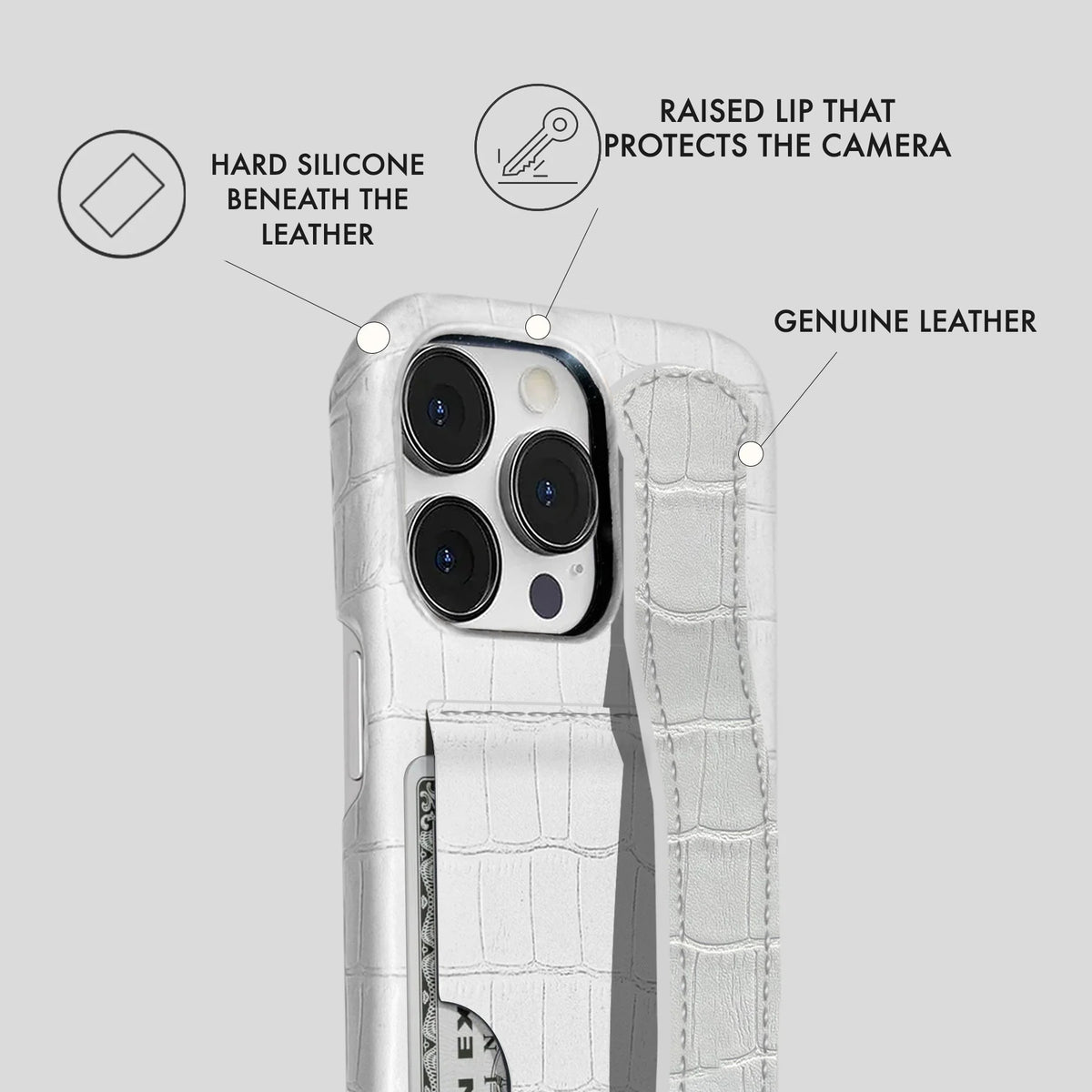 iPhone 13 Pro Max Leather Case — Vega Handle Cardholder