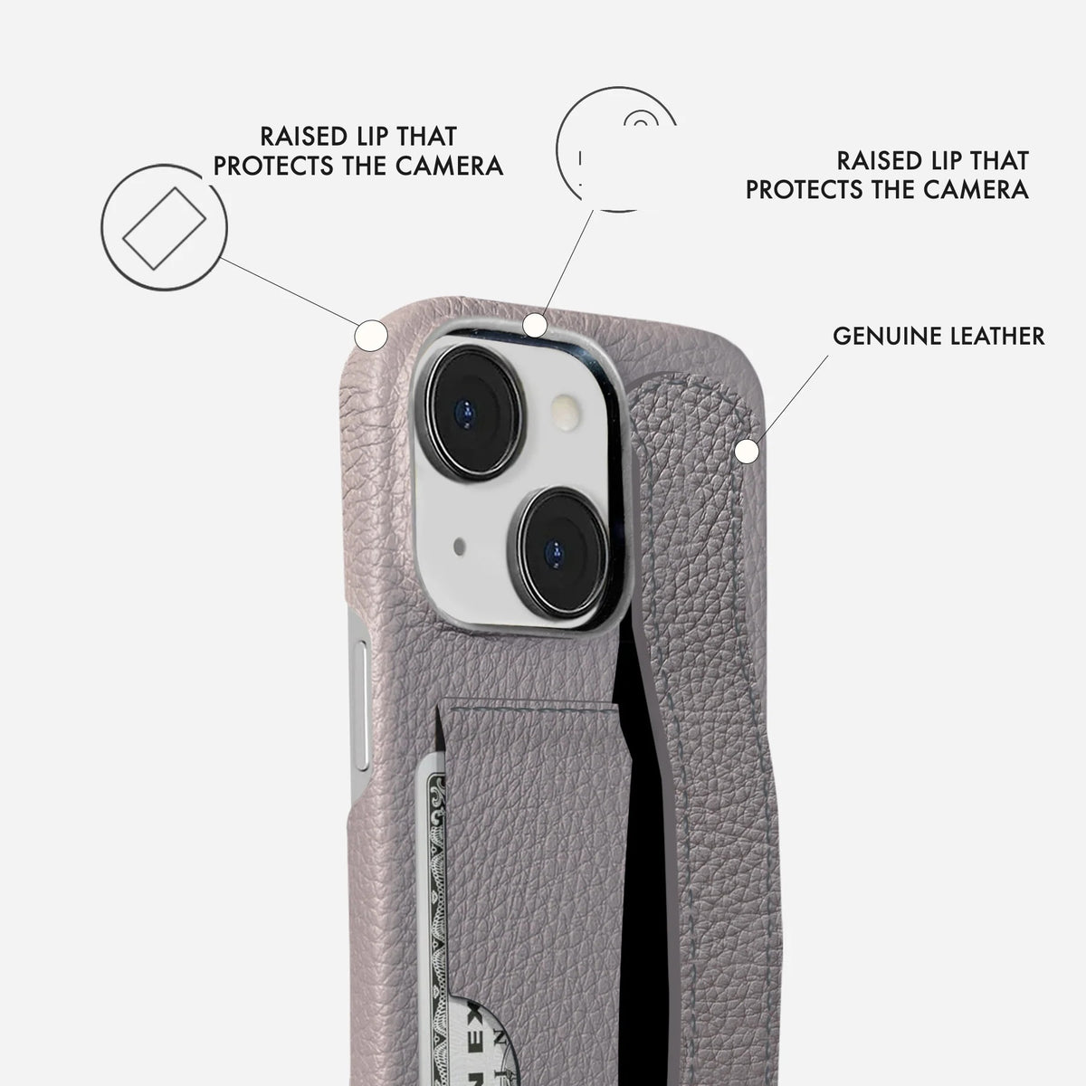 iPhone 13 Leather Case — Ashe Handle Cardholder