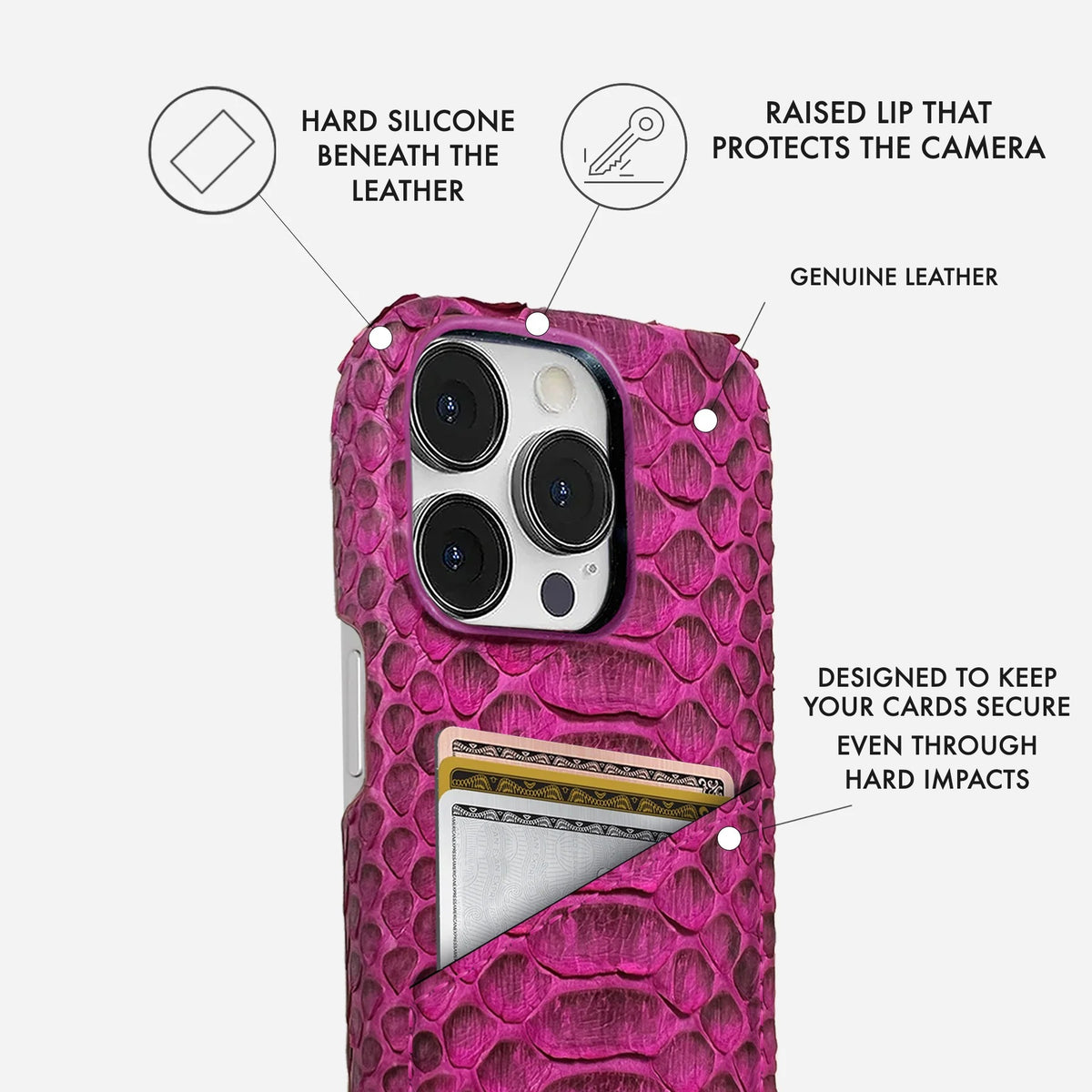 iPhone 13 Pro Max Leather Case — Piton Cardholder
