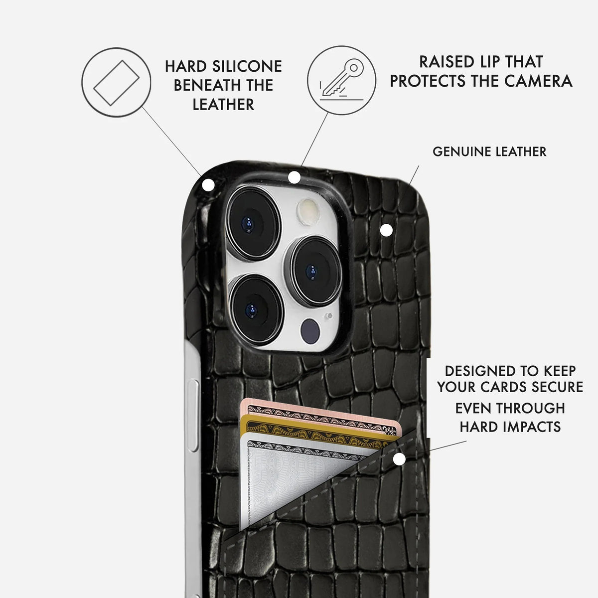 iPhone 16 Pro Leather Case — Lusso Cardholder