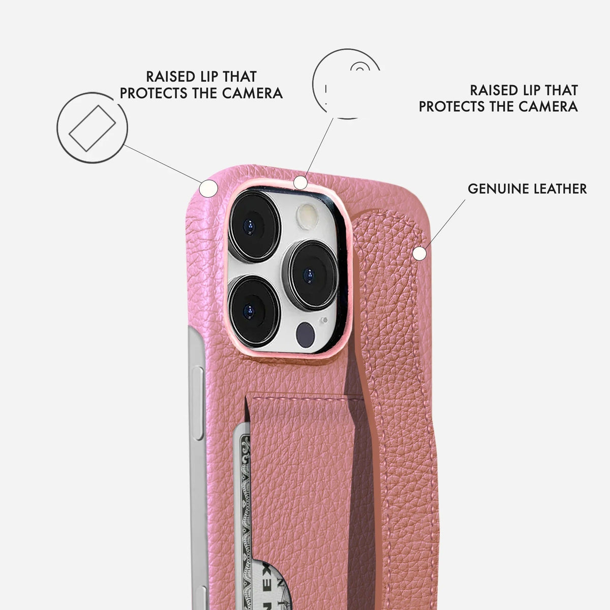 iPhone 14 Pro Max Leather Case — Ashe Handle Cardholder