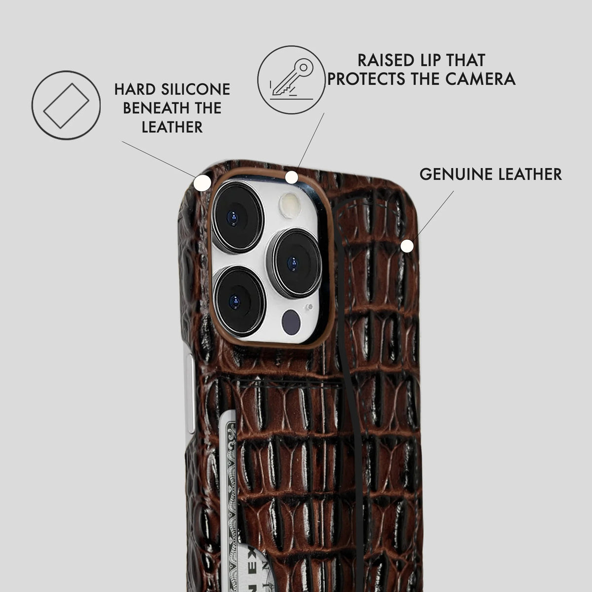 iPhone 13 Pro Max Leather Case — Titan Handle Cardholder