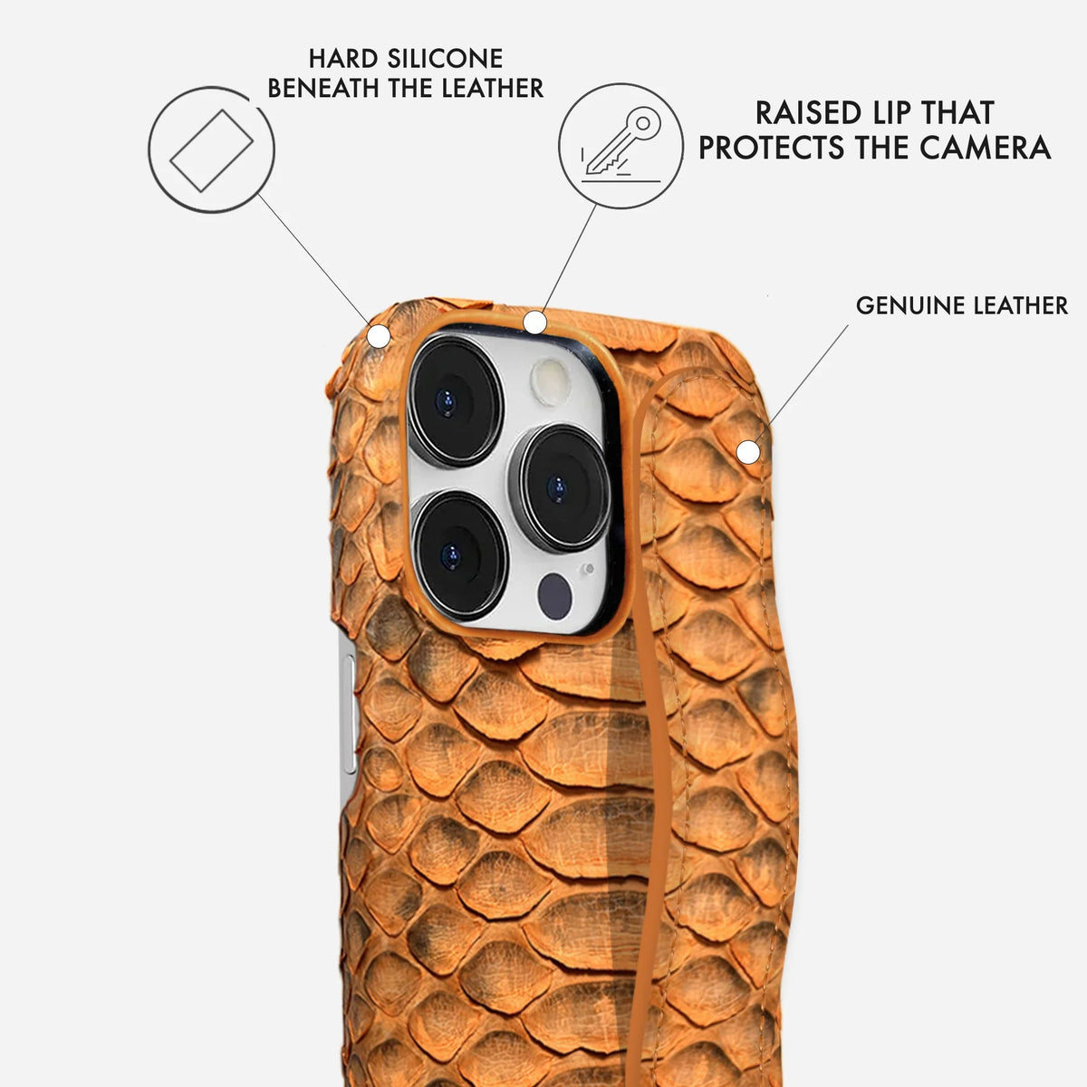 iPhone 13 Pro Leather Case — Piton Handle