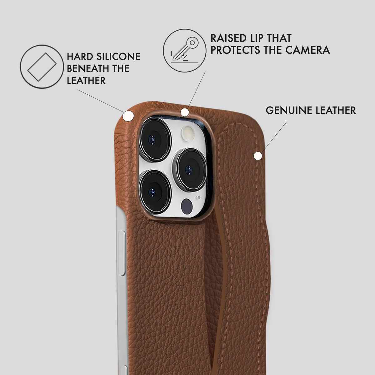 iPhone 16 Pro Leather Case — Ashe Handle