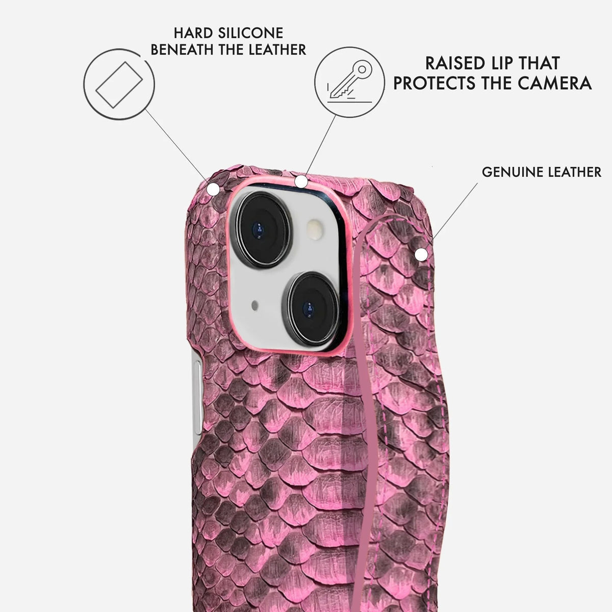 iPhone 15 Plus Leather Case — Piton Handle