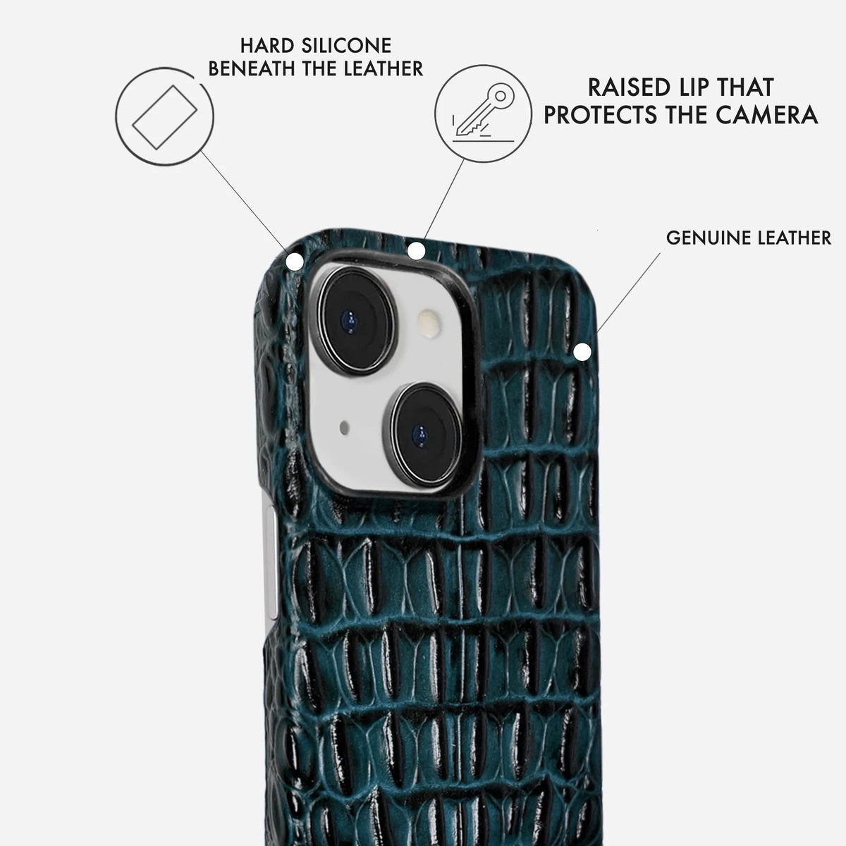 iPhone 14 Plus Leather Case — Titan