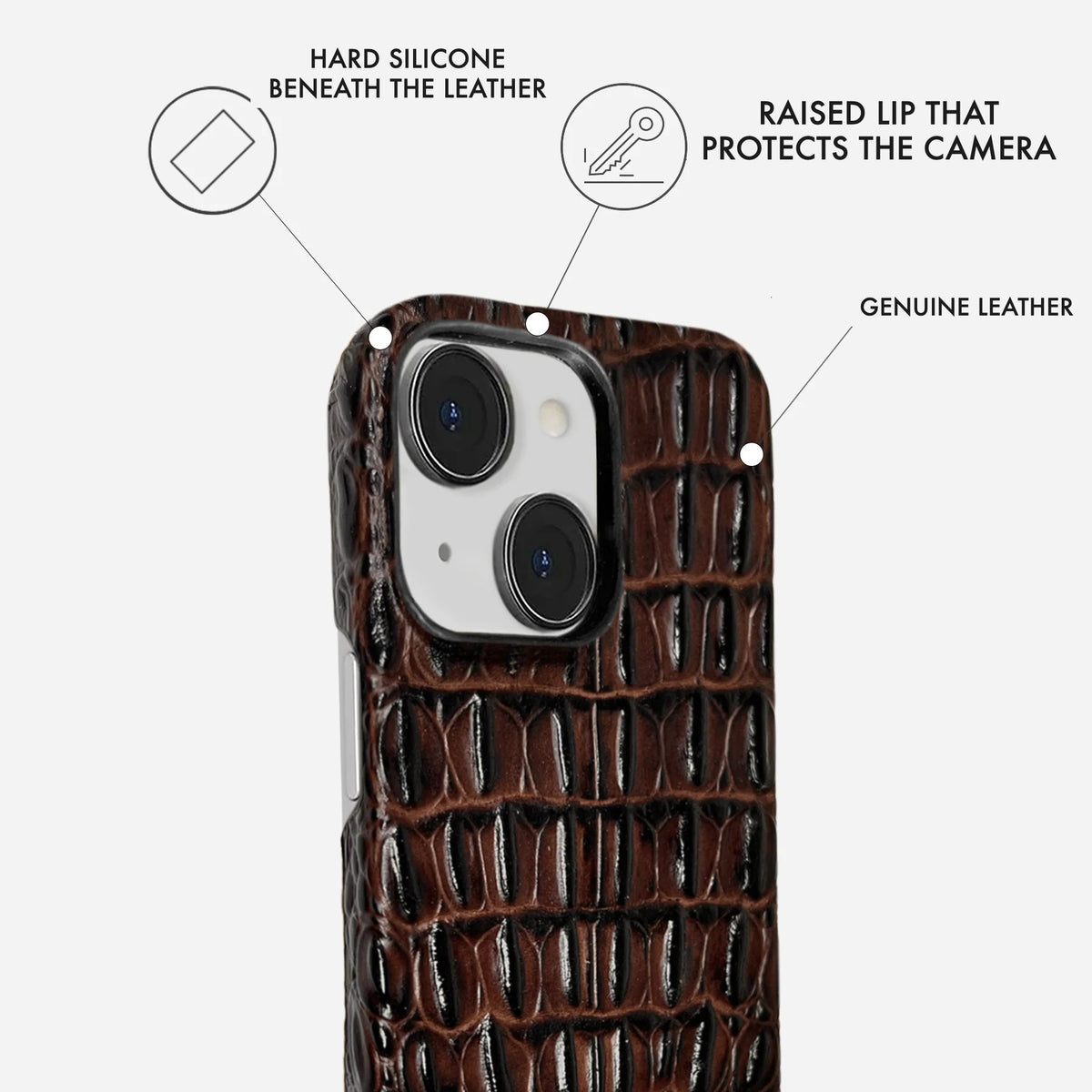 iPhone 13 Leather Case — Titan