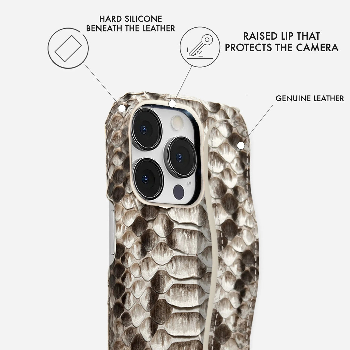 iPhone 15 Pro Leather Case — Piton Handle