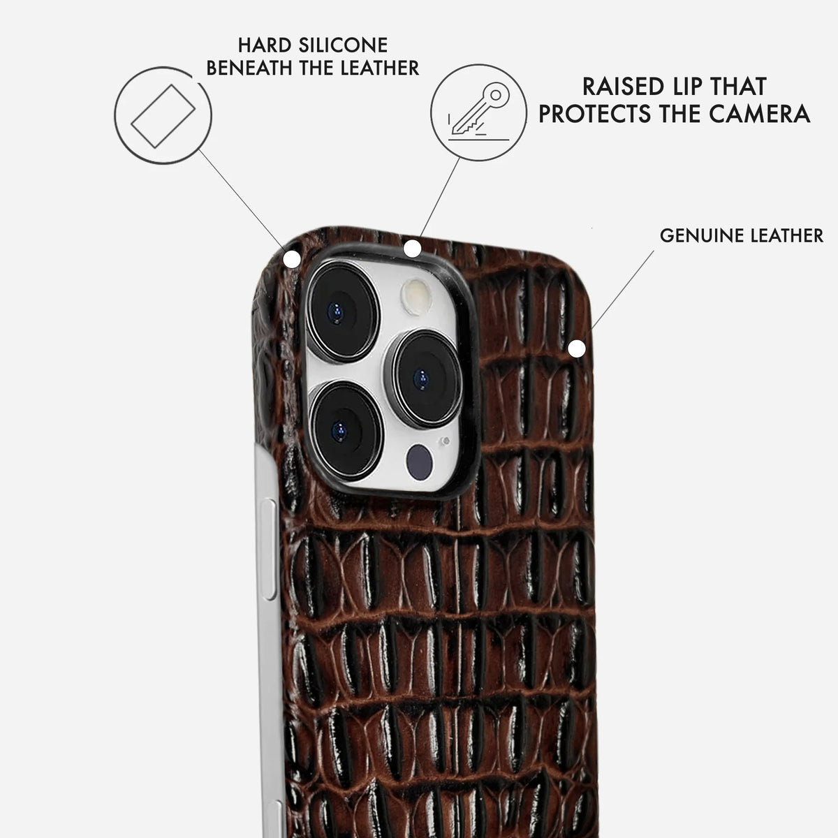 iPhone 16 Pro Leather Case — Titan