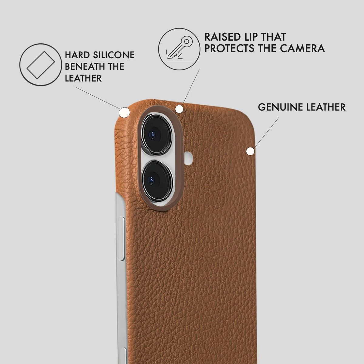 iPhone 17 Leather Case — Ashe