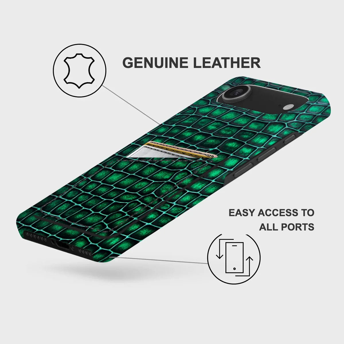 iPhone 17 Air Leather Case — Lusso Cardholder