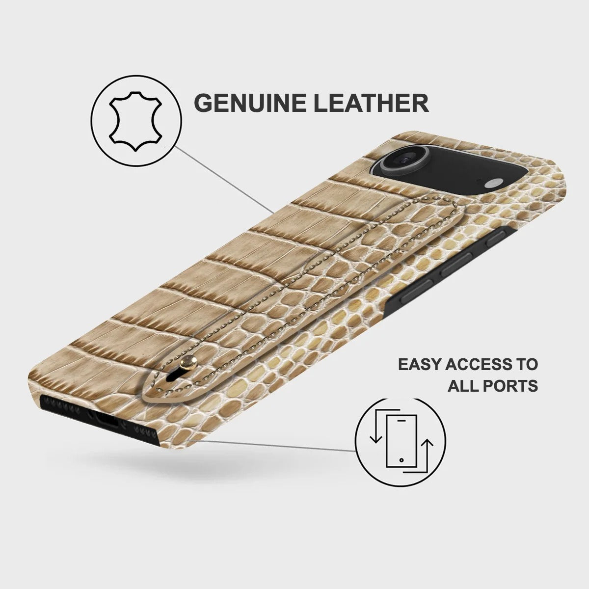 iPhone 17 Air Leather Case — Neo Handle