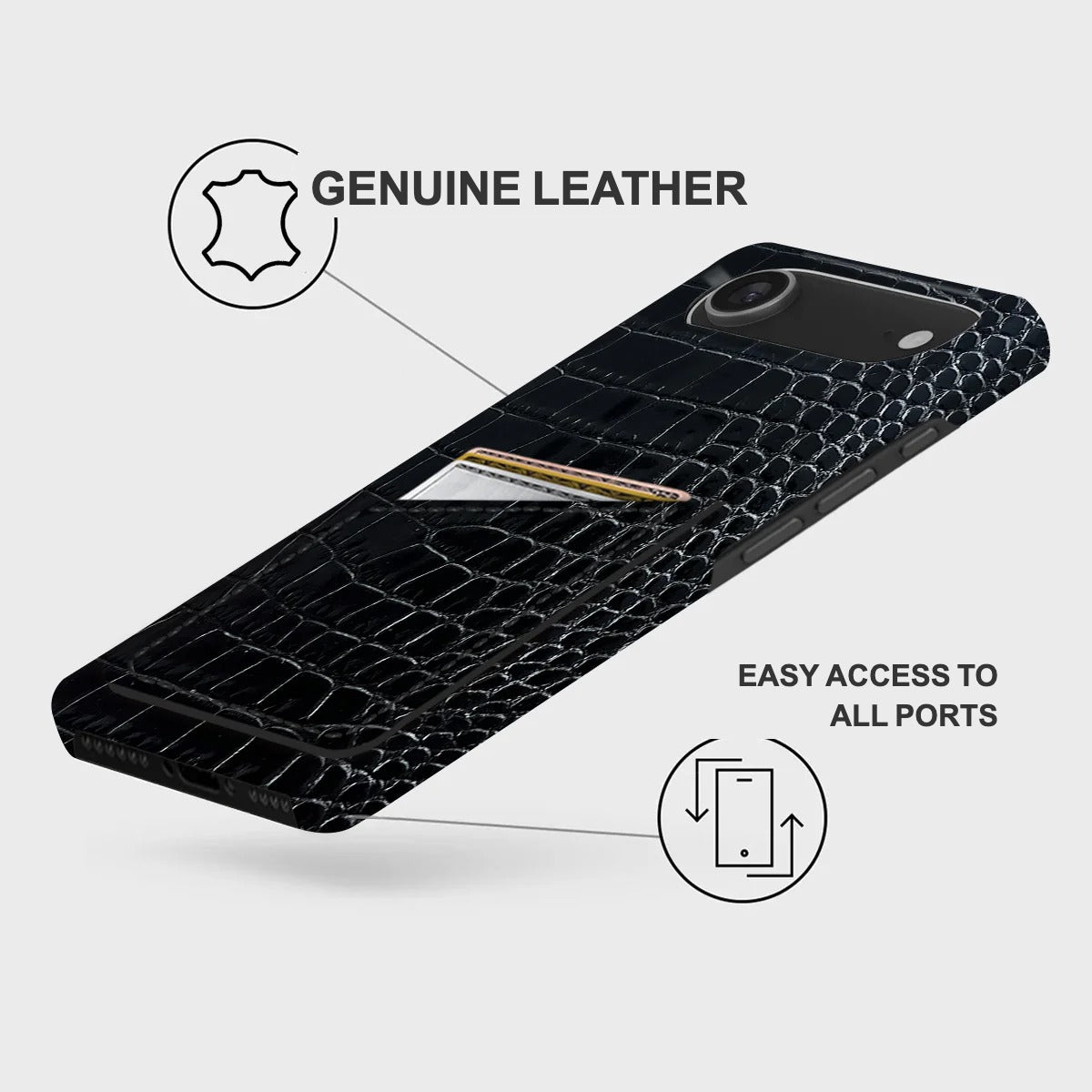 iPhone 17 Air Leather Case — Neo Cardholder