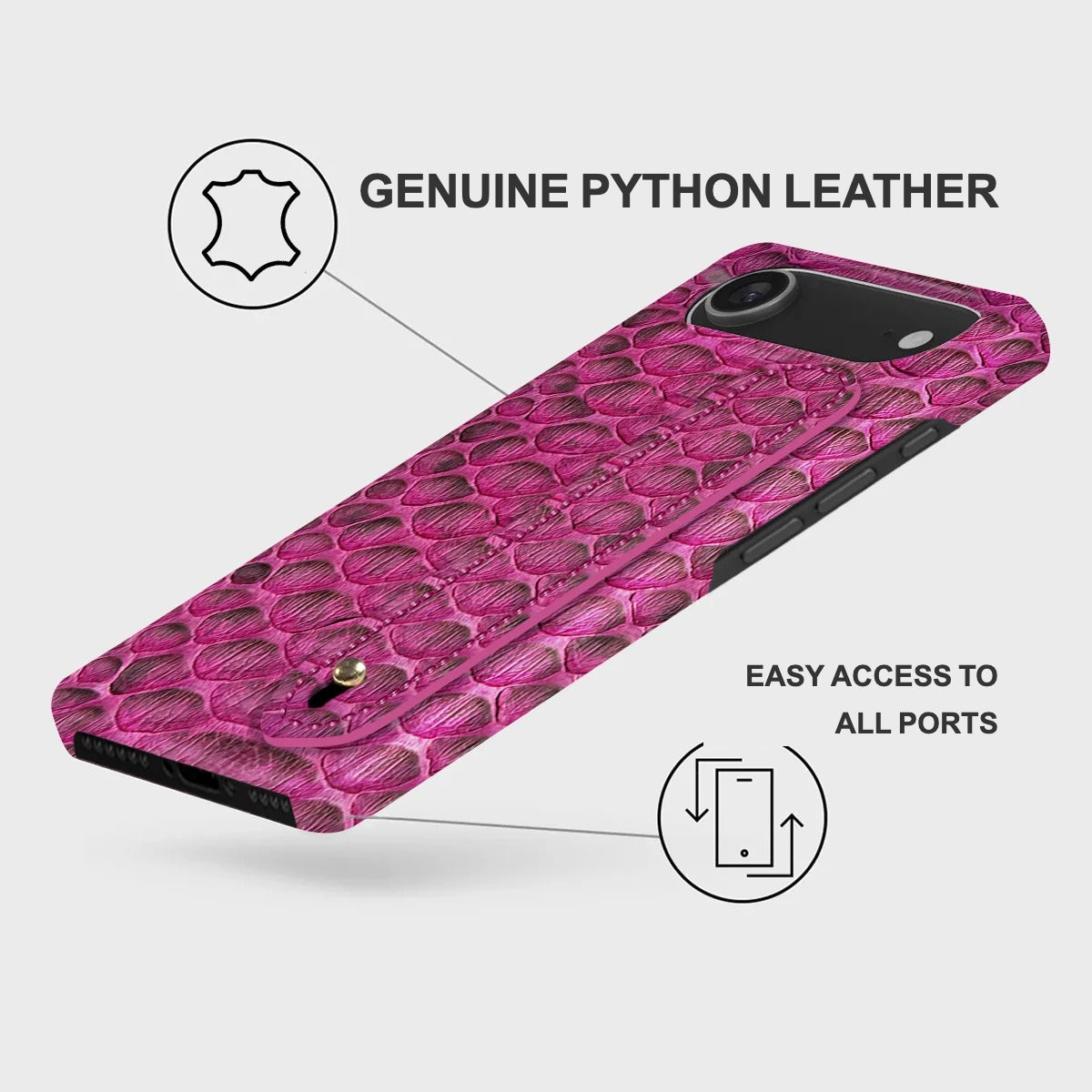 iPhone 17 Air Leather Case — Piton Handle