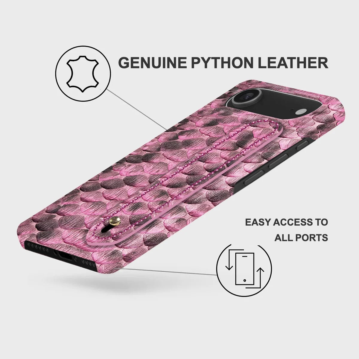 iPhone 17 Air Leather Case — Piton Handle