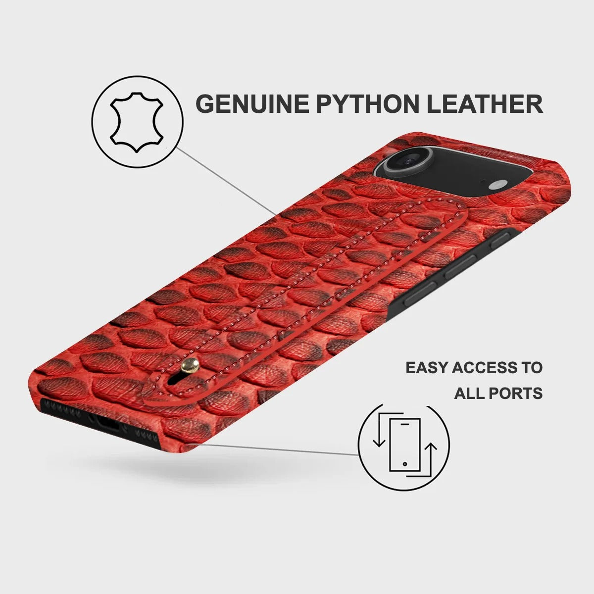 iPhone 17 Air Leather Case — Piton Handle