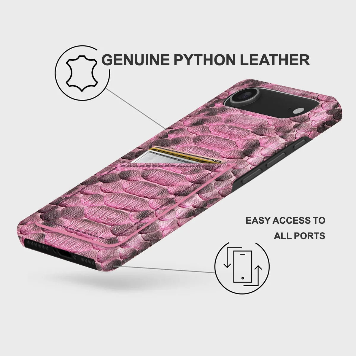 iPhone 17 Air Leather Case — Piton Cardholder