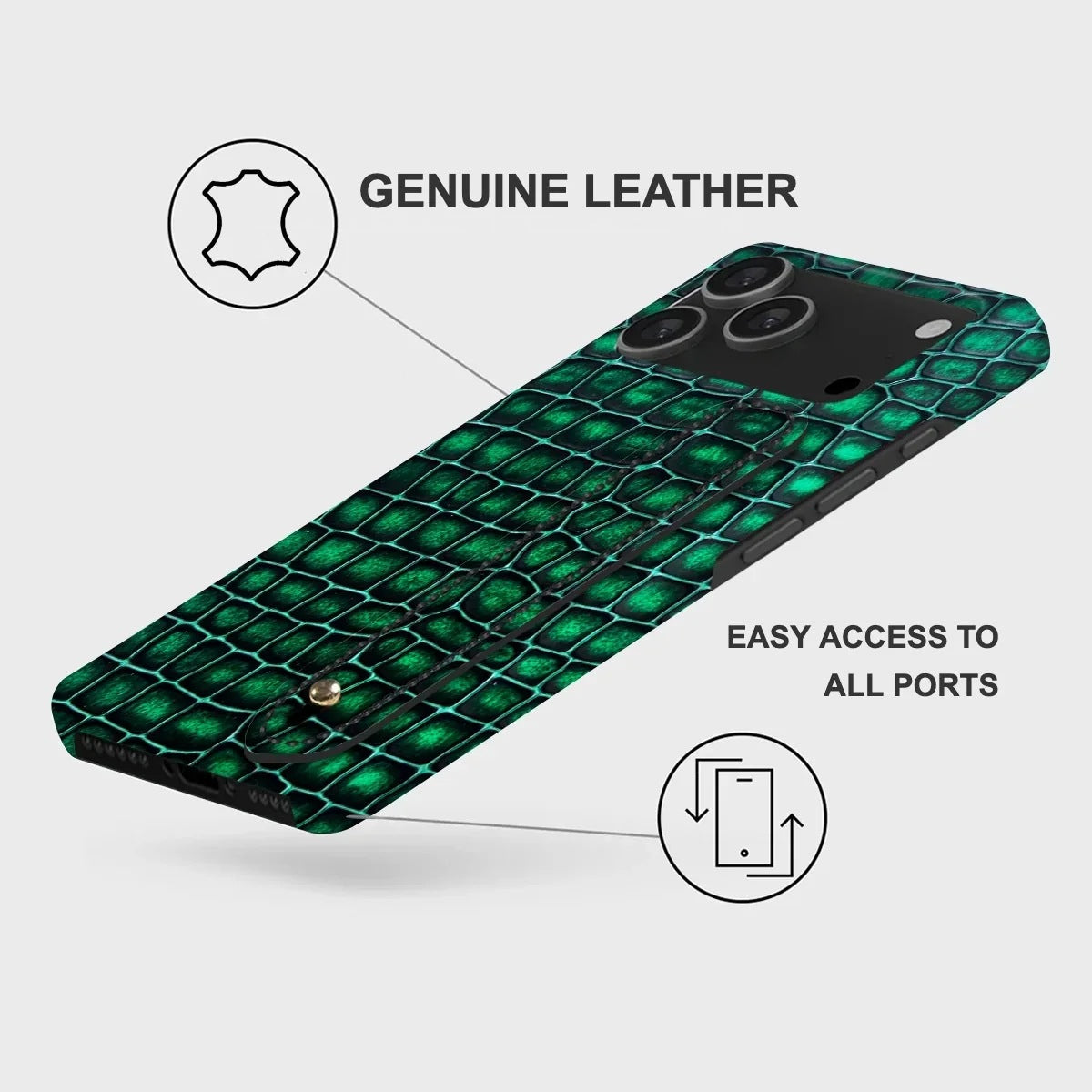 iPhone 17 Pro Leather Case — Lusso Handle