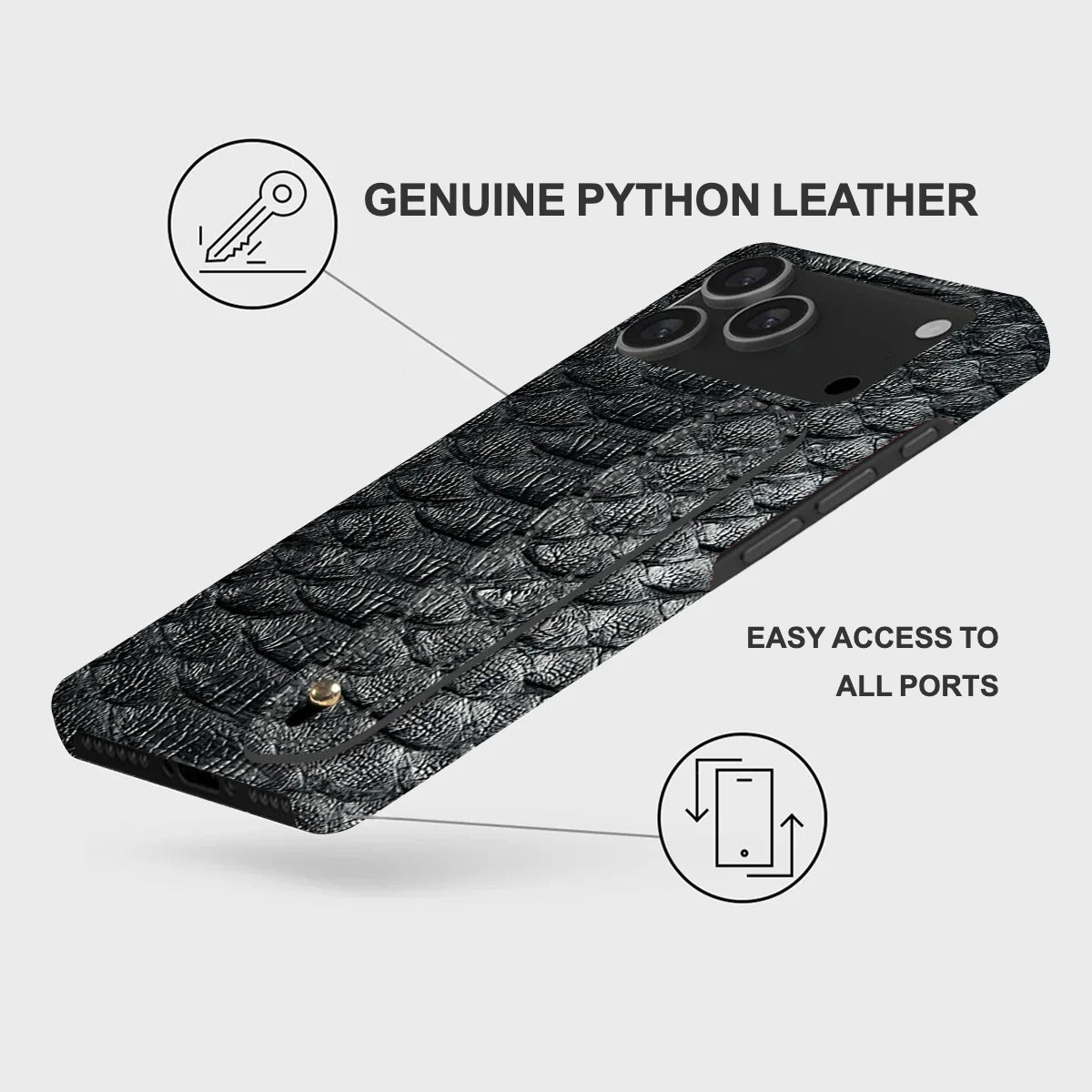 iPhone 17 Pro Leather Case — Piton Handle