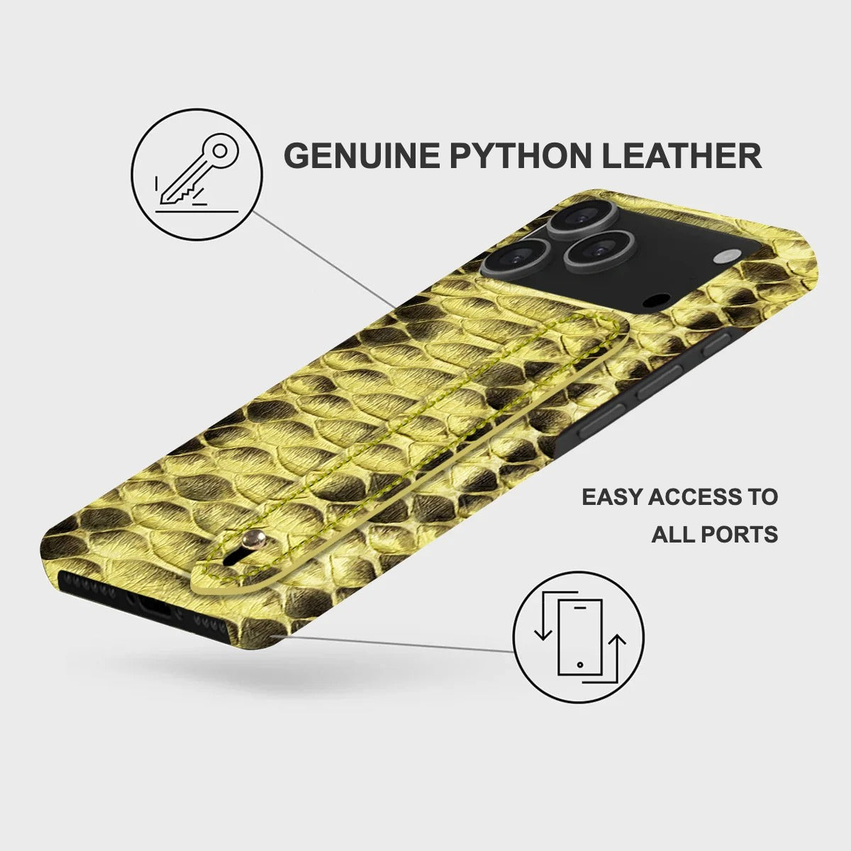 iPhone 17 Pro Leather Case — Piton Handle