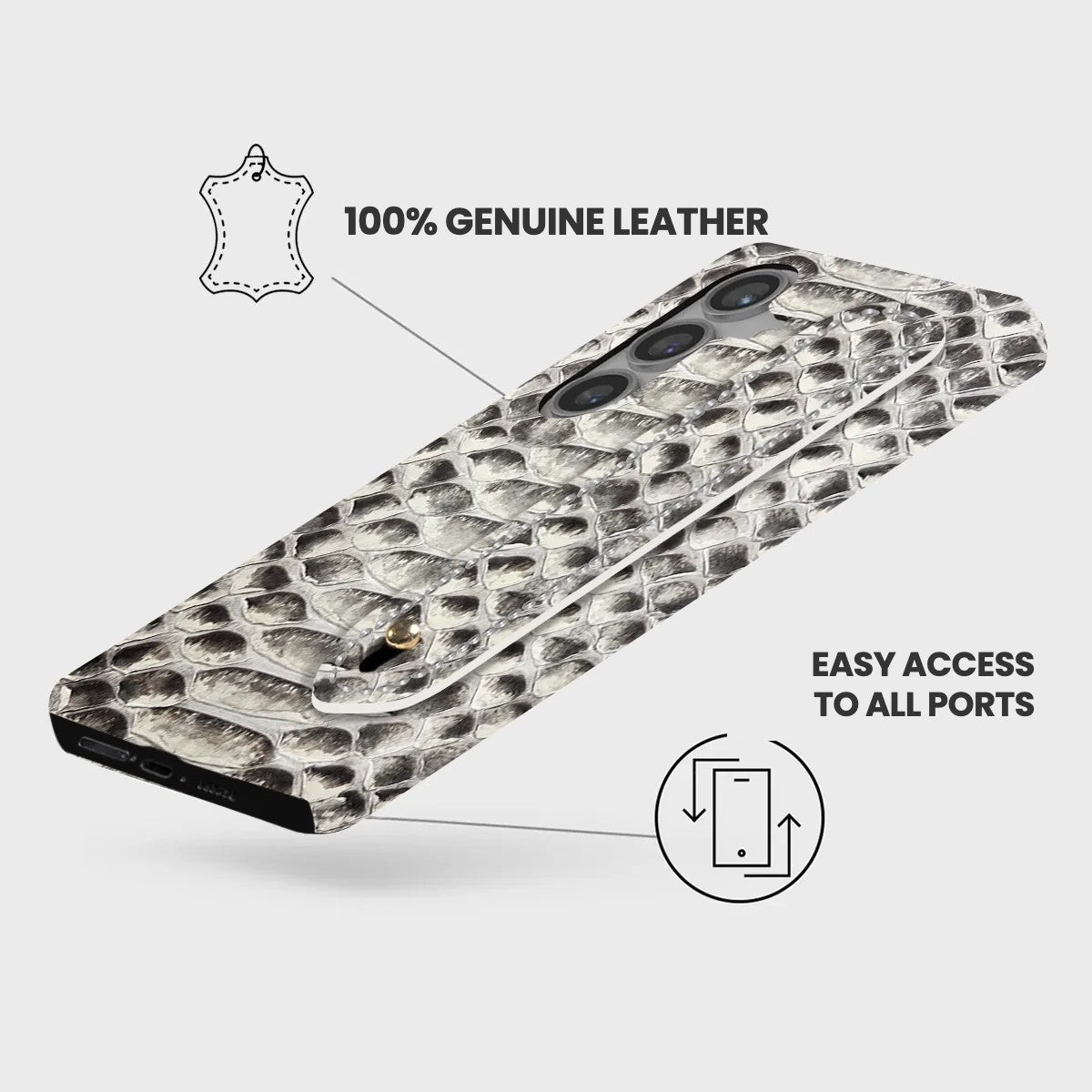 Galaxy S24 FE Leather Case — Piton Handle