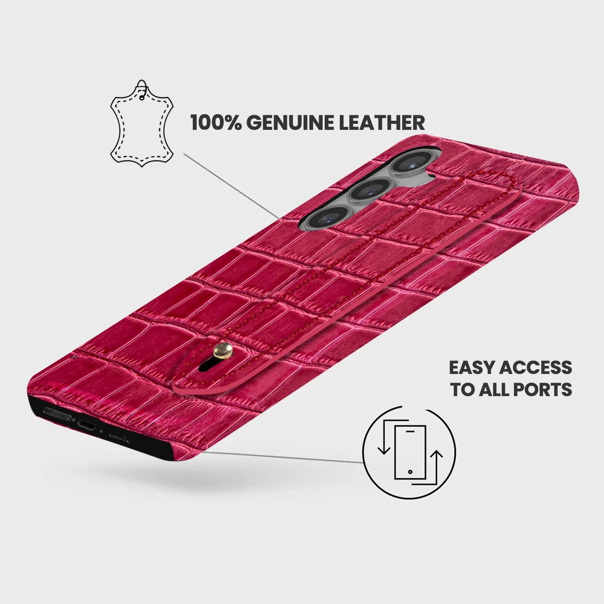 Galaxy S24 FE Leather Case — Vega Handle