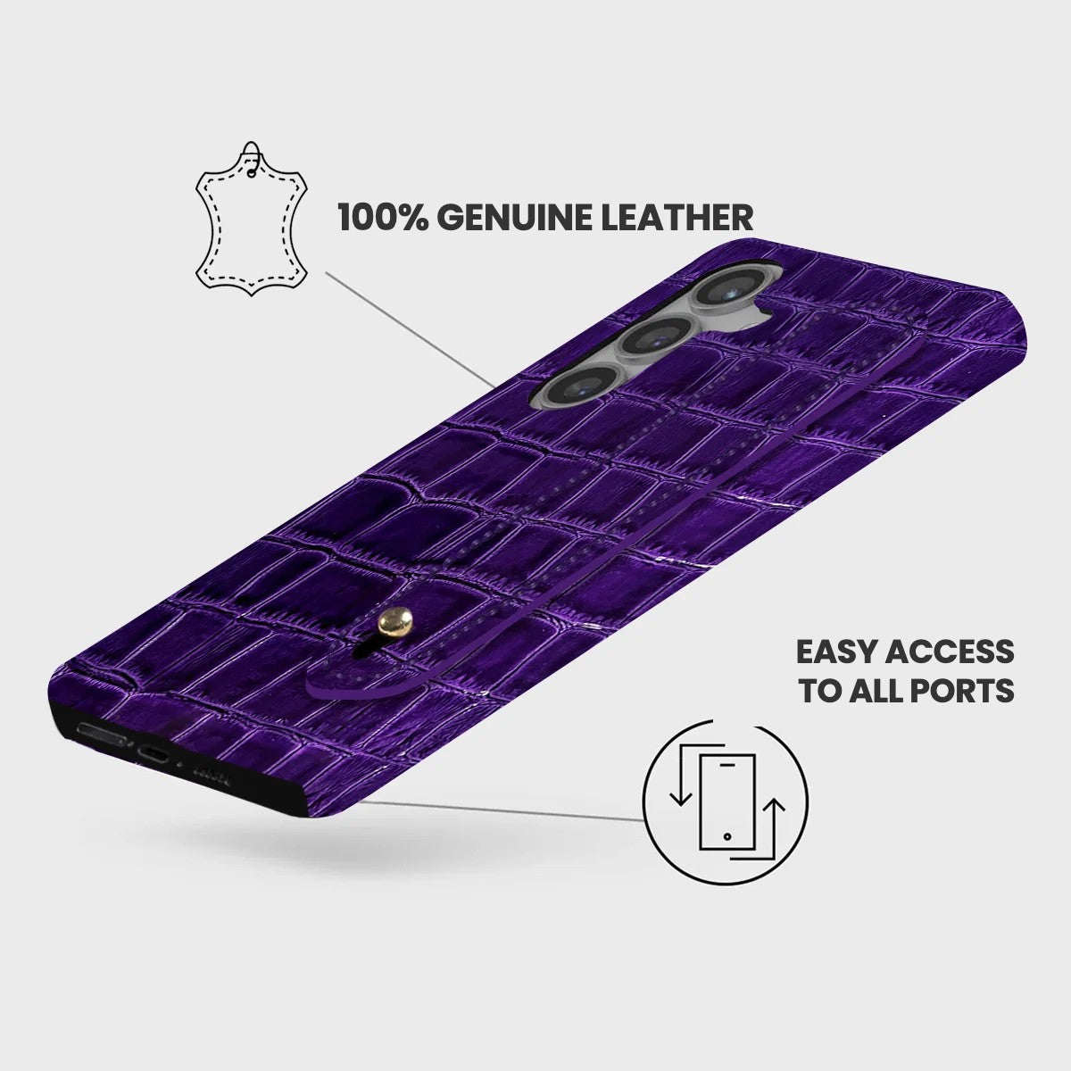 Galaxy S24 FE Leather Case — Vega Handle