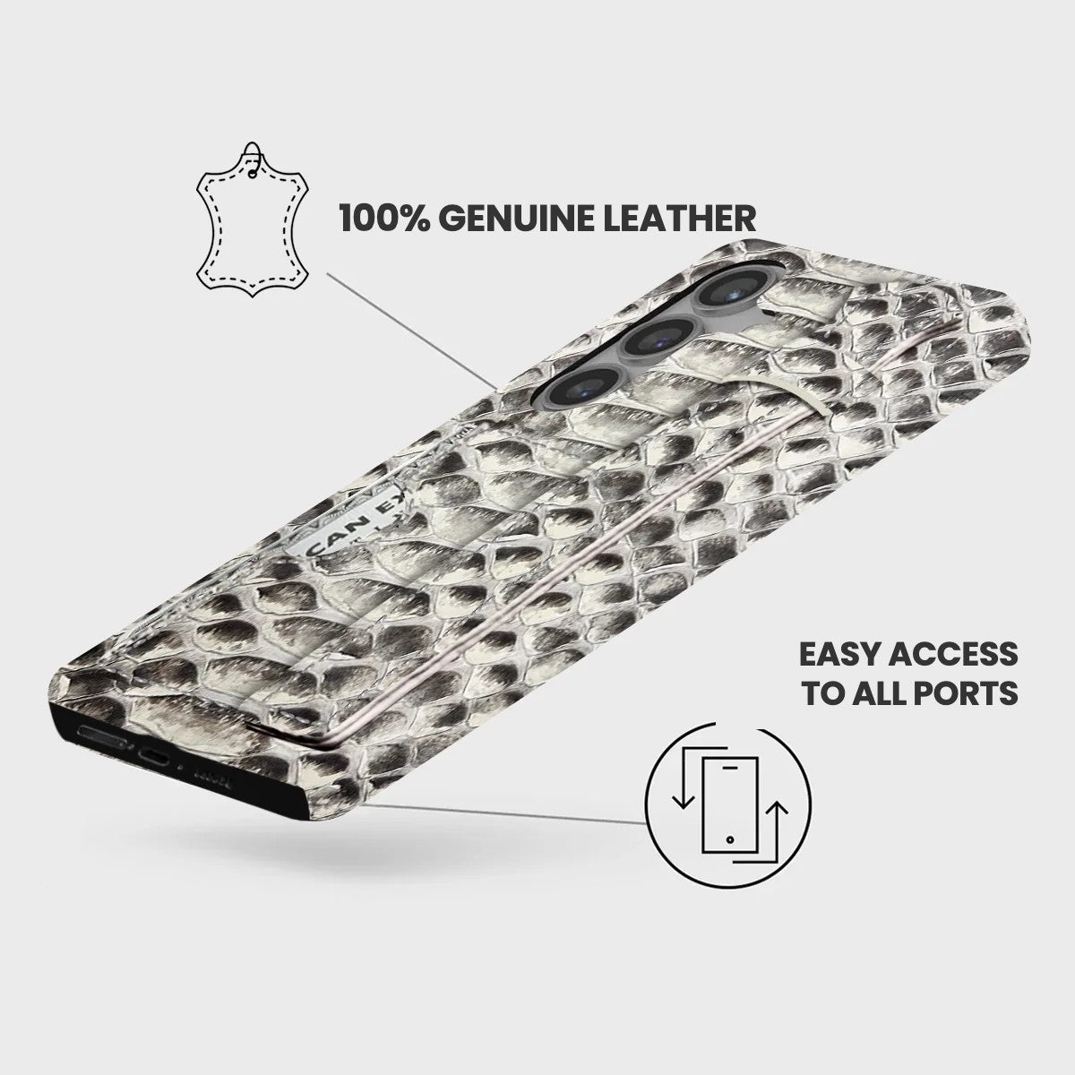 Galaxy S24 Leather Case — Piton Handle Cardholder