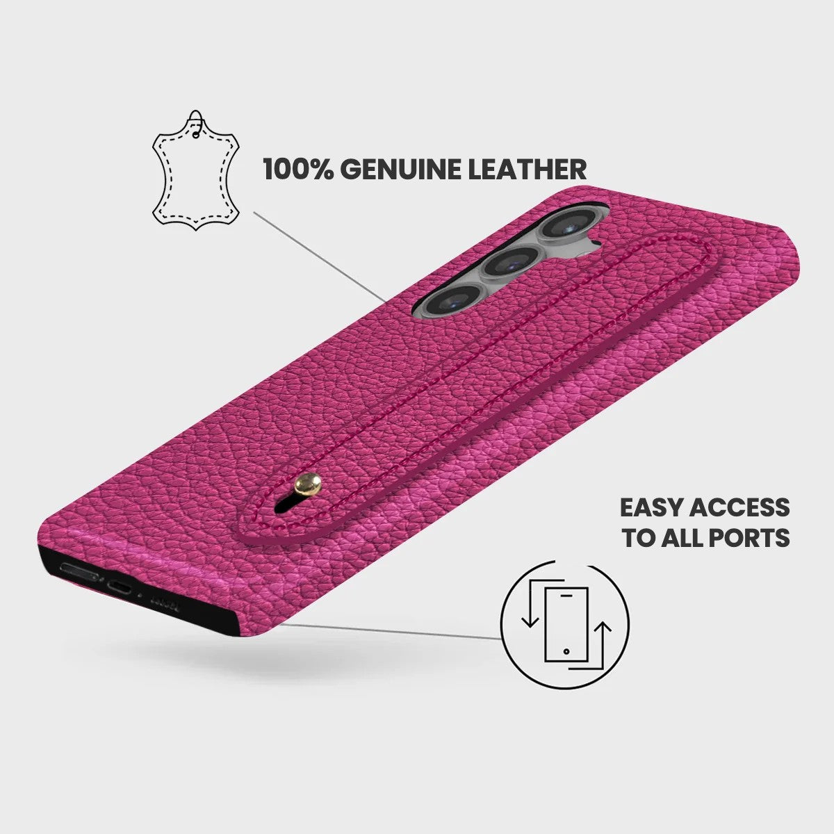 Galaxy S24 Plus Leather Case — Ashe Handle
