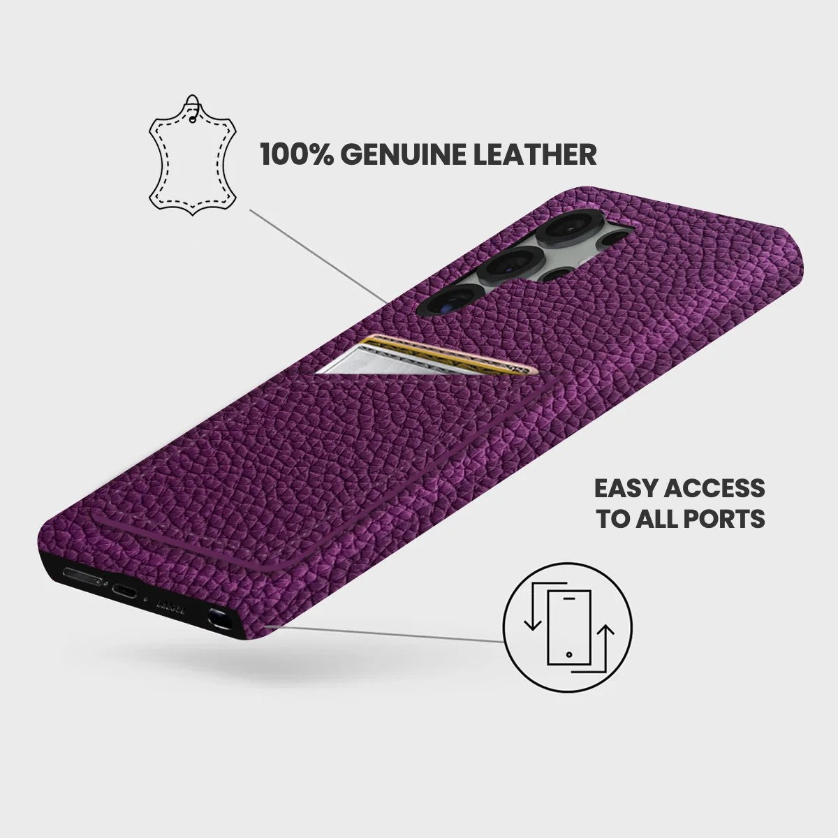 Galaxy S24 Ultra Leather Case — Ashe Cardholder