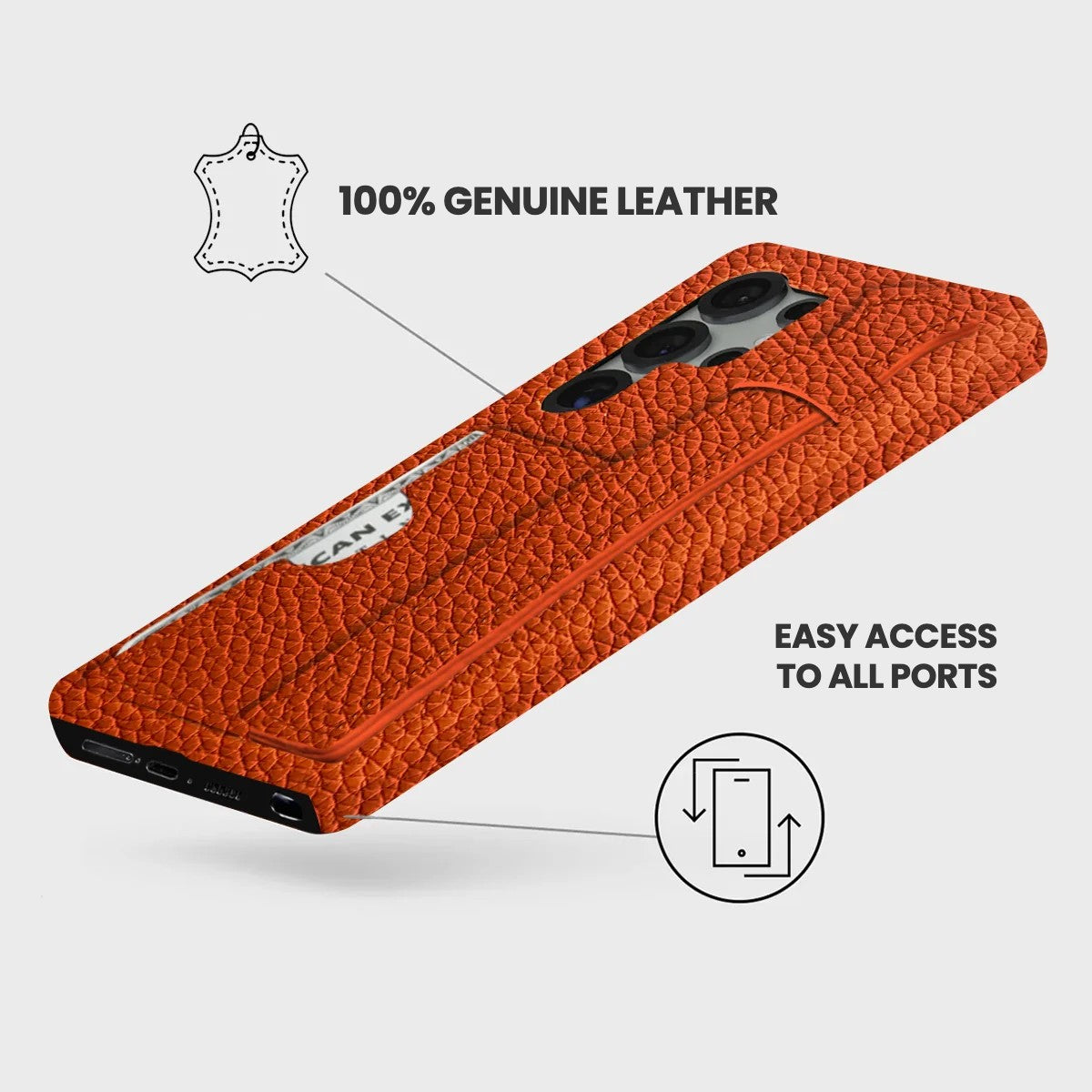 Galaxy S24 Ultra Leather Case — Ashe Handle Cardholder